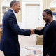 Illustration for article titled Look at Kendrick Lamar Cheesing So Hard as He Meets Barack Obama